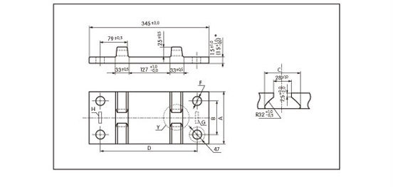 Vistas en 3 perspectivas de la Bancada Nervada KSRp1, d&oacute;nde se pueden ver las acotaciones que nos permitir&aacute;n comprobar su tama&ntilde;o