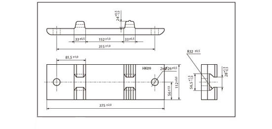 Vistas en 3 perspectivas de la Bancada Nervada Ps60, d&oacute;nde se pueden ver las acotaciones que nos permitir&aacute;n comprobar su tama&ntilde;o